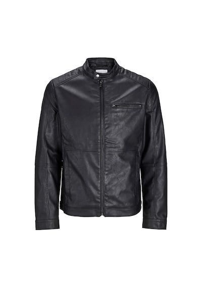 Jack & Jones Jack Jones Erkek Siyah Renk Bıker Deri Ceket 12261196 Siyah