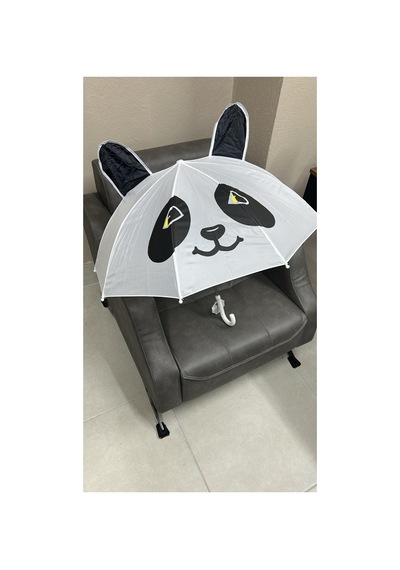 Çoçuk Şemsiyesi Panda-2 Beyaz Panda 9 Telli 45 Cm 3+