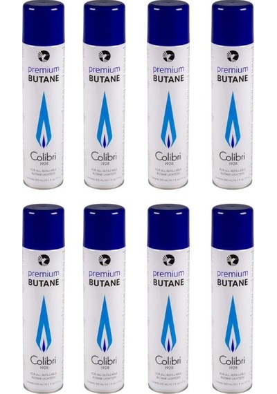 Colibri Premium Gazlı Ve Pürmüzlü Çakmaklar İçin Bütan Gaz 8'li Paket