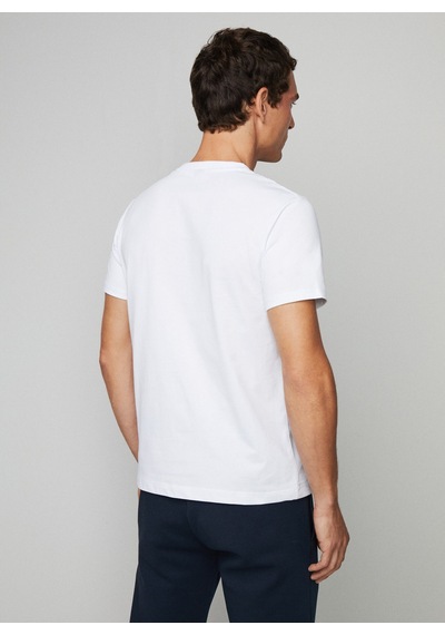 Hackett Beyaz Erkek %100 Pamuk Slim Fit T-shirt Hm500713