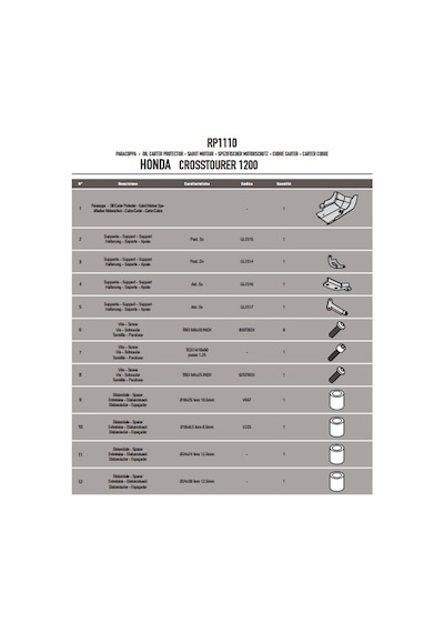 Givi Rp1110 Honda Vfr 1200X Crosstourer 12-19 Karter Koruma