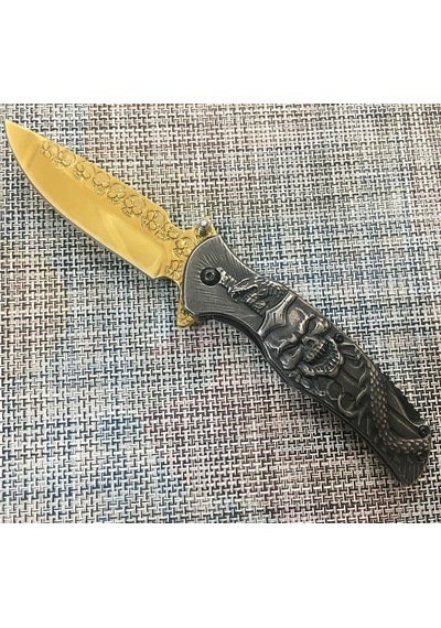 Browning Kuru Kafa Desenli Gri Gold Kamp Çakı Gri