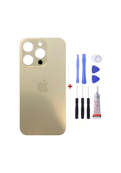 Apple Uyumlu iPhone 13 Pro Max Gold Arka Cam Kapak Arka Pil Kapağı