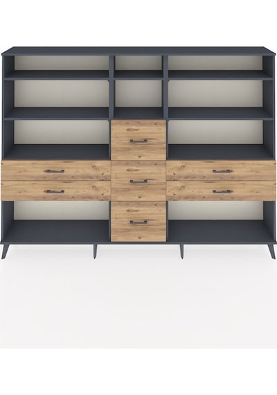 Arges Dolap 8 Raflı 7 Çekmeceli 220x30x163 Antrasit-antrasit/çam Antrasıt/atlas Çam - Antrasıt Arges Dolap 8 Raflı 7 Çekmeceli 220x30x163 Antrasit-antrasit/çam Antrasıt/atlas Çam - Antrasıt