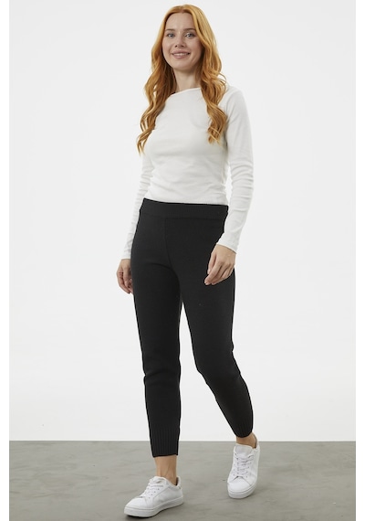 Sementa Jogger Rahat Kalıp Triko Pantolon - Siyah 001