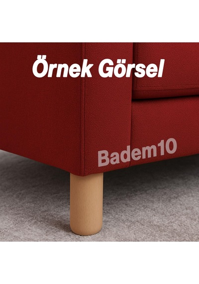 Bohem Doğal Ahşap Silindir Ayak 12 Cm Aparat Dahil Mobilya Koltuk Kanepe Sehpa Masa Ayağı Ayakları 6395751