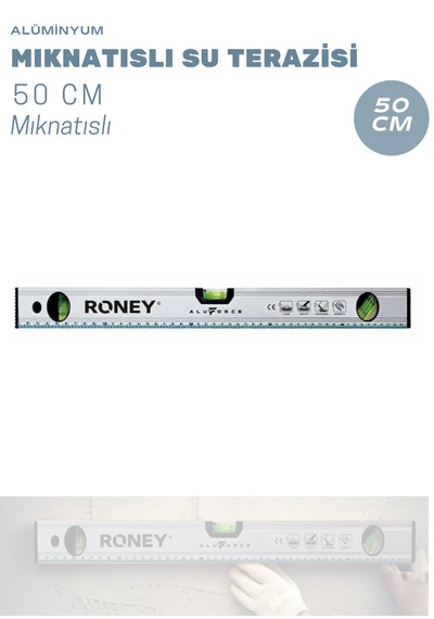 Alüminyum Mıknatıslı Su Terazisi 50 Cm, Aluforce Ro356050