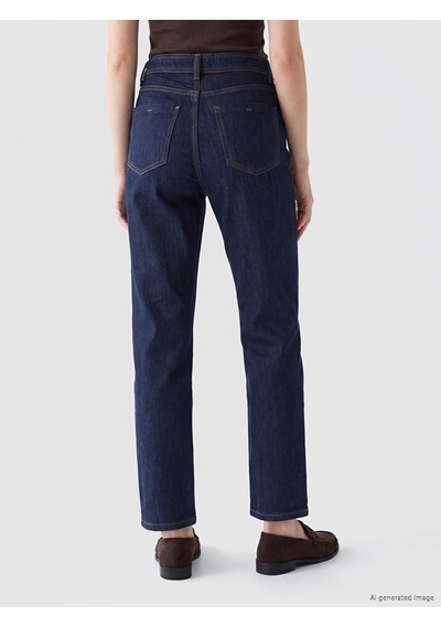 Lcw Jeans İndigo Yüksek Bel Straight Fit Kadın Jean Pantolon