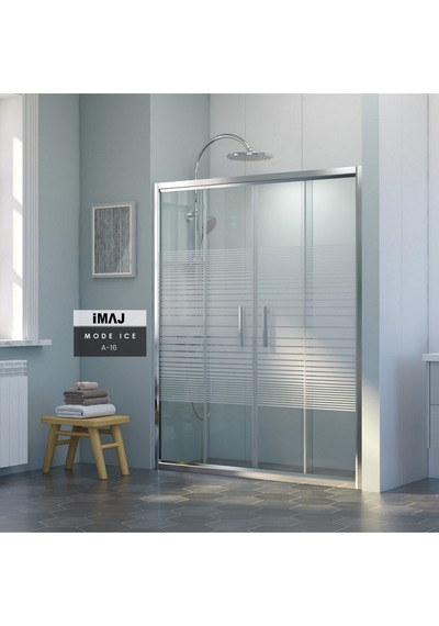 İmaj Banyo Mode İce A-16 Orta Açılır 2 Sabit 2 Sürgü Duşakabin Krom