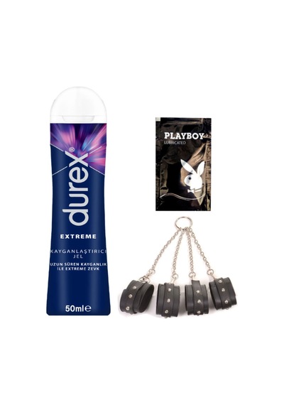 Durex Extreme Analjel 50 Ml + Siyah Deri El Ve Ayak Kelepçesi + Hediye