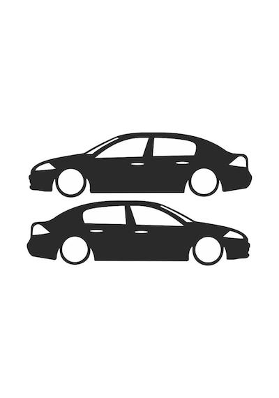 Renault Megane 2 Sedan Basık Kelebek Silüet Stickeri