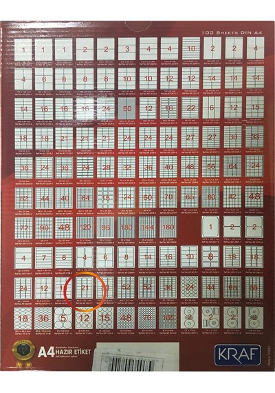 KRAF LASER ETIKET 2021 63x38 (21x100=2100)