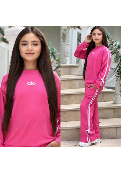 Kurdele Detaylı Alo Fitilli 2 Li Eşofman Takımı - 6/16 Yaş - 31506 Pembe Kurdele Detaylı Alo Fitilli 2 Li Eşofman Takımı - 6/16 Yaş - 31506 Pembe