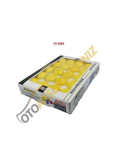 A Kalite Mefsa Bijon Kapağı Düz 19 Mm Sarı 20 Li Set