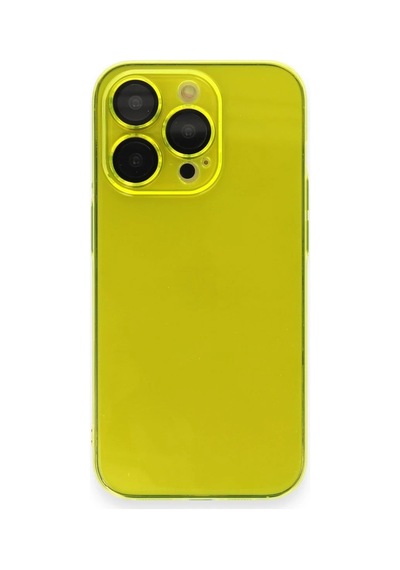 Newface - 2 - iPhone Uyumlu 14 Pro Kılıf Armada Lensli Kapak - Csmo-tex - - Sarı