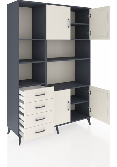 Hyperion Dolap 8 Raflı 4 Çekmeceli 4 Kapaklı 132x44x195 Antrasit-aytaşı/aytaşı Aytası/aytası Hyperion Dolap 8 Raflı 4 Çekmeceli 4 Kapaklı 132x44x195 Antrasit-aytaşı/aytaşı Aytası/aytası