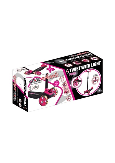Led Işıklı 3 Tekerlekli Scooter Pembe