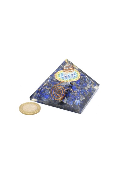 Hakiki Doğal Lapis Lazuli Taşı Orgonit Piramit 175 Gram