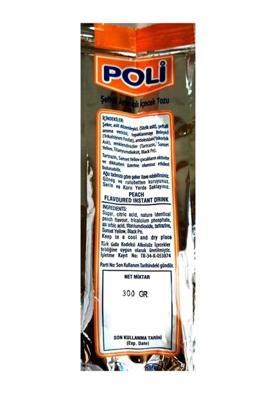 Şeftali Aromalı Içecek Tozu 3 Adet X 300 Gram Diğer