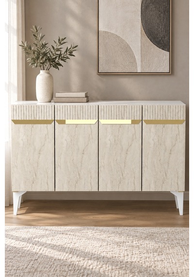 Ka1244btg Duma Konsol Beyaz-traverten-gold 120cm Beyaz - Traverten - Gold Ka1244btg Duma Konsol Beyaz-traverten-gold 120cm Beyaz - Traverten - Gold