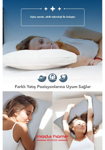 Süper Klimalı Yastık,pamuk Kumaşlı Hava Kanallı Yastık,1.kalıte Boncuk Silikon 1000 Gr Beyaz