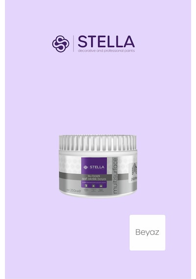 Stella Su Bazlı Saf Akrilik Boya Beyaz