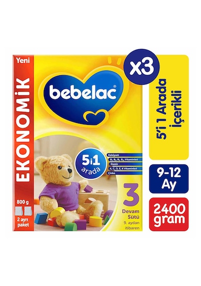 Bebelac 3 Devam Sütü 800 G 3 Adet