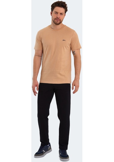 Slazenger PAINT I Erkek Baskılı Bej Tişört