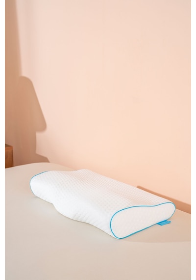 Visco Boyun Engelleyici Ortopedik Visko Yastık 56 34 10,5 Cm Beyaz