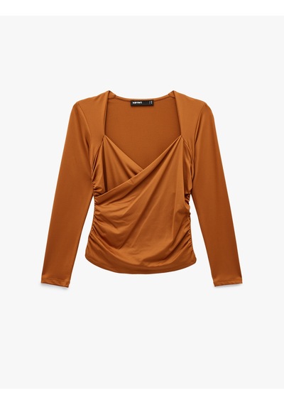 Koton Uzun Kollu Slim Fit Kruvaze V Yaka Saten Bluz Kiremit 6wak50356ek Terracotta Koton Uzun Kollu Slim Fit Kruvaze V Yaka Saten Bluz Kiremit 6wak50356ek Terracotta