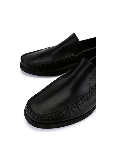 Tamer Tanca Erkek Hakiki Deri Siyah Loafer Ayakkabı 1008 2828 Erk Ayk Y24 Sıyah Dr