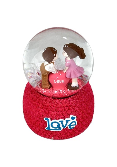 Love Sevgililer Işıklı Ve Müzikli Kar Küresi