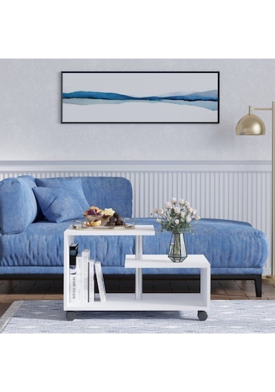 Decormet Karanfil Sehpa Beyaz Beyaz