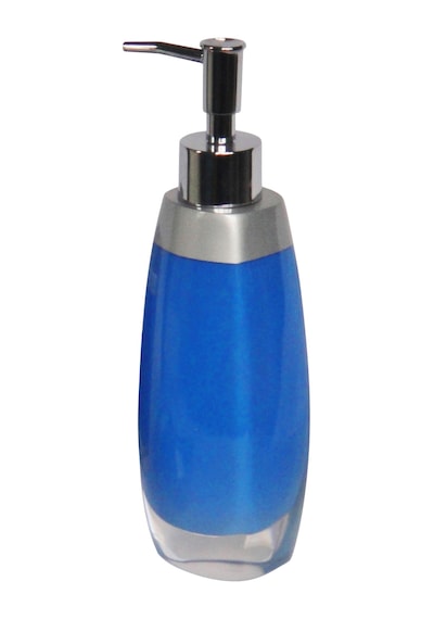 Sıvı Sabunluk Gri Mavi Model Poliresin 6x5x22cm Çok Renkli