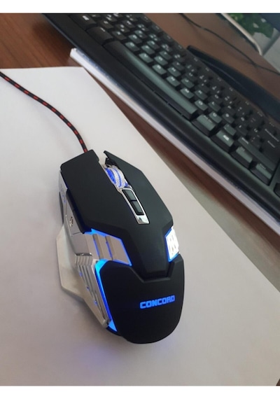 Rgb 7200 Dpı Kablolu 7 Tuşlu Gaming Oyuncu Mouse Fare Ve Pad Çok Renkli