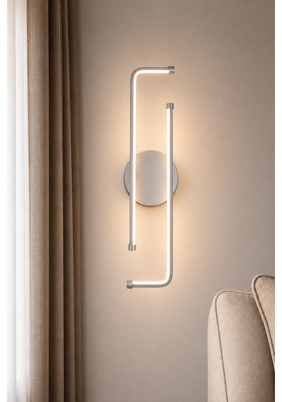 AvizeGO Noka Modern Led Duvar Apliği Günışığı Gri