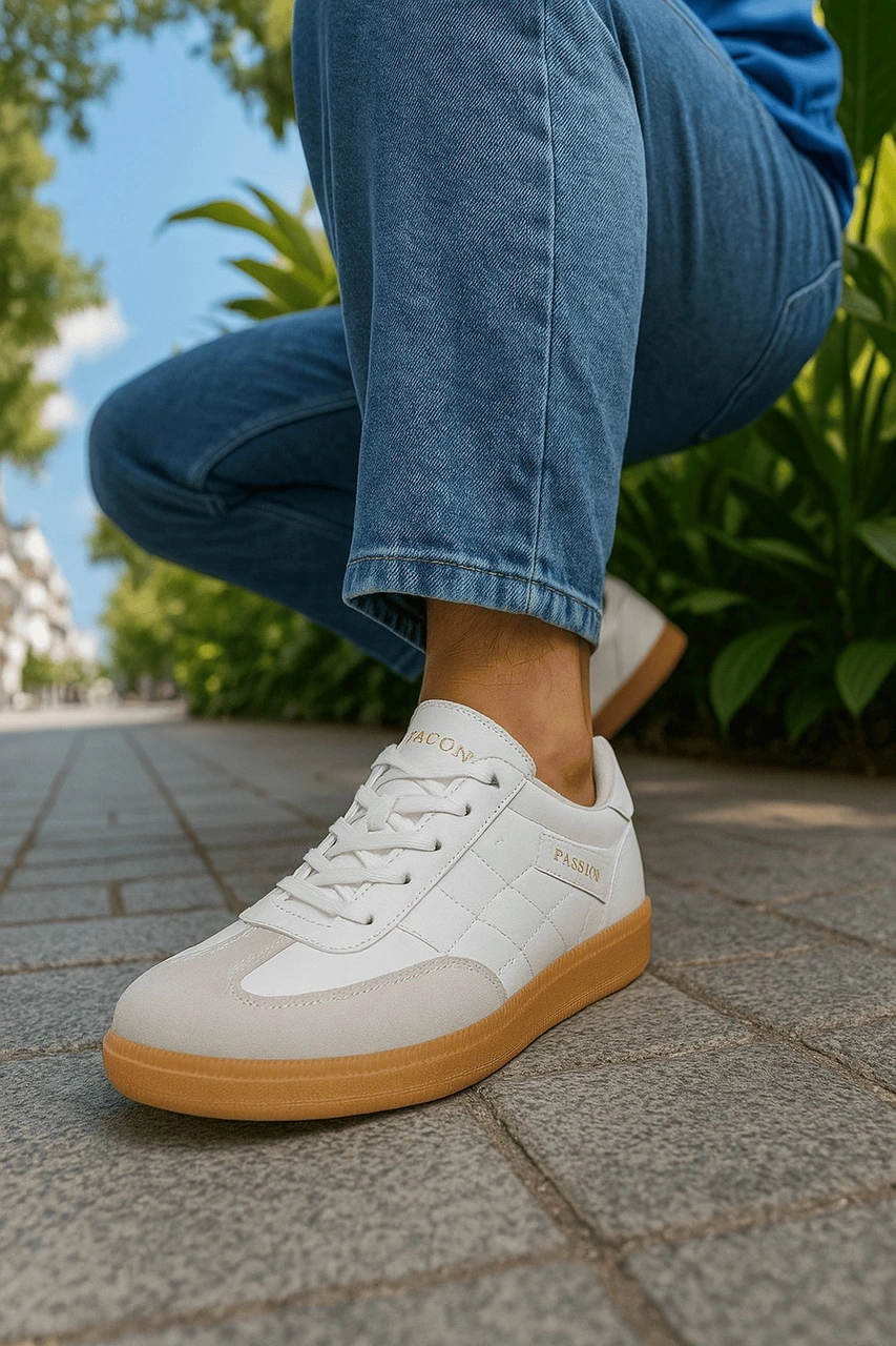 Günlük Unisex Sneaker Bağcıklı Dikiş Detaylı Oval Burun Tırtıklı Taban Hafir Spor Ayakkabı 353 Beyaz Günlük Unisex Sneaker Bağcıklı Dikiş Detaylı Oval Burun Tırtıklı Taban Hafir Spor Ayakkabı 353 Beyaz