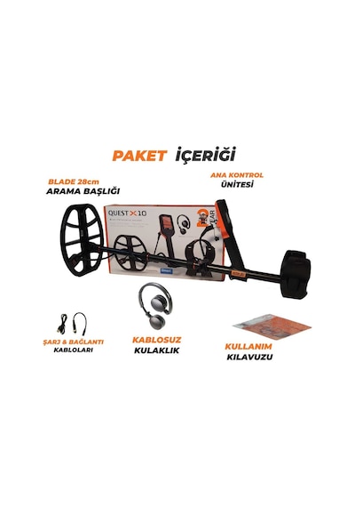 Quest X10 Idmaxx Dedektör + Kulaklık Avantajlı Paket