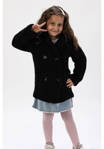 Mnk Baby & Kids Kuzu Polar Kumaş Kışlık Çocuk Mont Mnk0652 Siyah