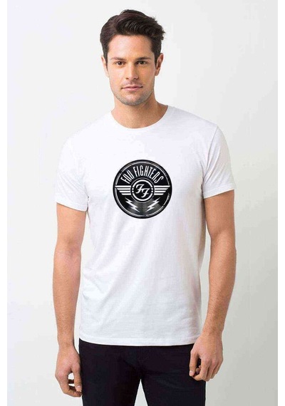 Foo Fighters Music Baskılı Beyaz Erkek Tshirt