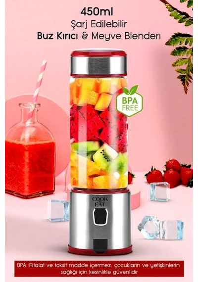 Cook&Eat S-Pow Buz Kırıcı Karıştırıcı Şarjlı El Blenderi