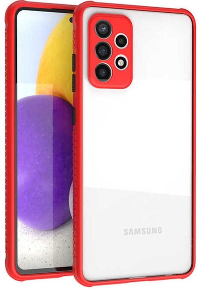 Samsung Uyumlu Galaxy A72 Kılıf Zore Kaff Kapak Kırmızı