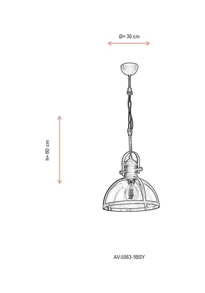 Avonni 5063 Modern Avize, 60 W, Antik Çok Renkli