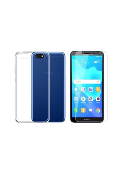 Huawei Honor 7S Y5 2018 Kilif Seffaf Silikon Kilif + Kirilmaz Cam 527456773