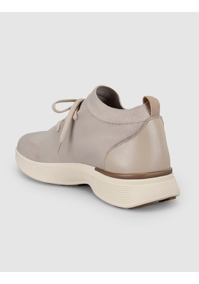 Cabani Bej Triko & Hakiki Dana Deri Erkek Sneaker