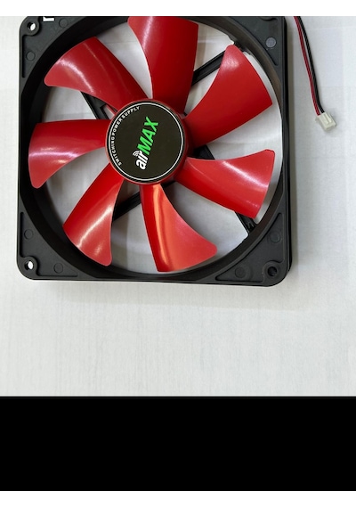 14 Cm Kasa Fanı 2 Pin 14 Cm Fan 14x14x2.5 Cm Fan Kırmızı