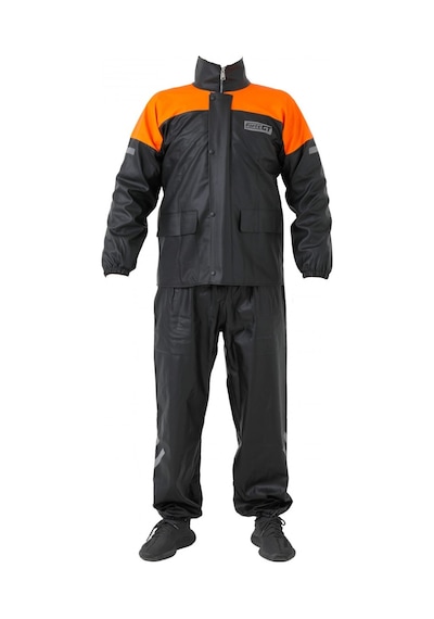 Tex 1134 Yağmurluk Takım Kurye Paketçi Pvc Siyah Turuncu Diğer