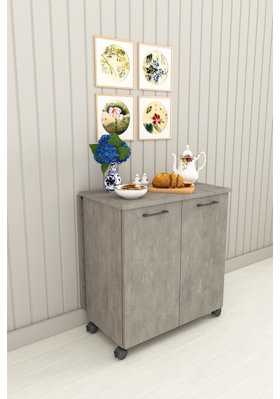 Asra Trend Mutfak Adası Yemek Masası MA-01 %100 MDF Çok Amaçlı Tekerlekli Hazırlık Masası Retro Gri Asra Trend Mutfak Adası Yemek Masası MA-01 %100 MDF Çok Amaçlı Tekerlekli Hazırlık Masası Retro Gri