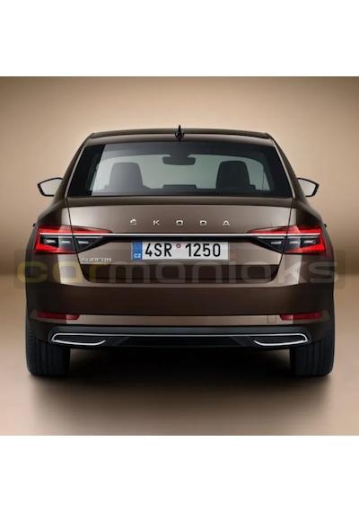 Skoda Yeni Tip Bagaj Yazısı Amblem 3D Sticker Beyaz (527218154)