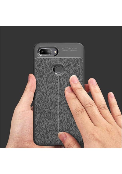 Xiaomi Mi 8 Lite Kılıf Deri Tarzı Niss Silikon Case